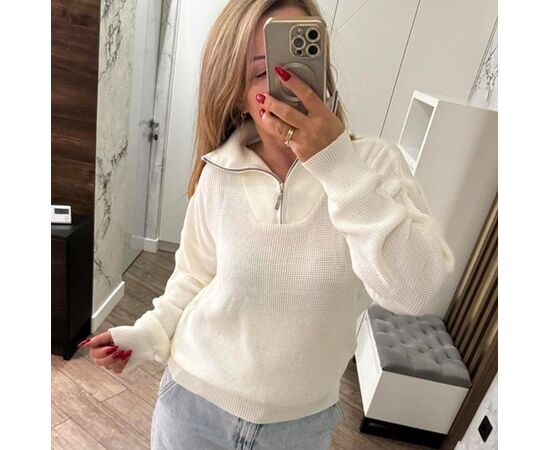 Светр жіночий LR436 white р.42-46 "Lora" недорого оптом від прямого постачальника Светр жіночий LR436 white р.42-46 "Lora" недорого оптом від прямого постачальника