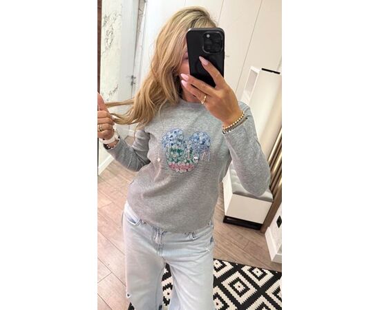 Светр жіночий LR453 grey р.one size "Lora" недорого оптом від прямого постачальника Светр жіночий LR453 grey р.one size "Lora" недорого оптом від прямого постачальника