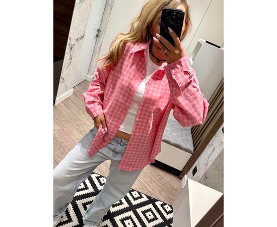 Сорочка жіноча LR468 pink р.42-48 "Lora" недорого оптом від прямого постачальника Сорочка жіноча LR468 pink р.42-48 "Lora" недорого оптом від прямого постачальника