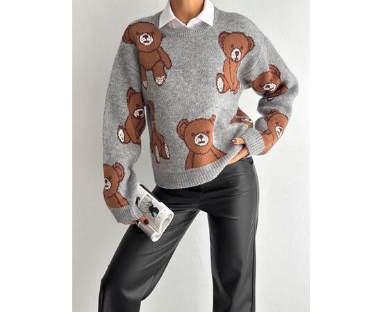 Светр жіночий LR588 grey р.one size "Lora" недорого оптом від прямого постачальника Светр жіночий LR588 grey р.one size "Lora" недорого оптом від прямого постачальника