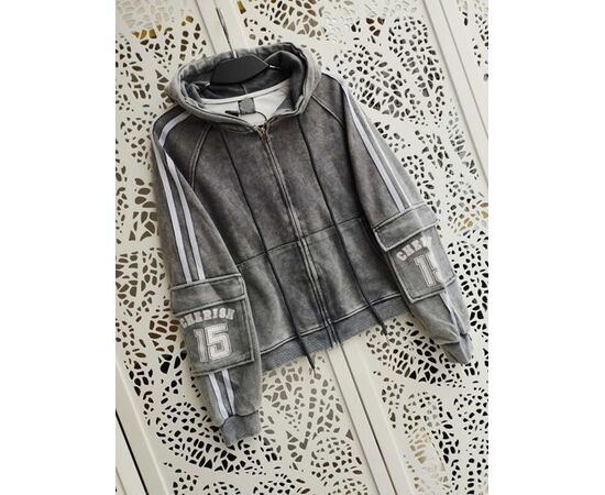 Кофта спортивная женская LR611 grey р.42-46 "Lora" недорого оптом от прямого поставщика Фотография Кофта спортивная женская LR611 grey р.42-46 "Lora" недорого оптом от прямого поставщика