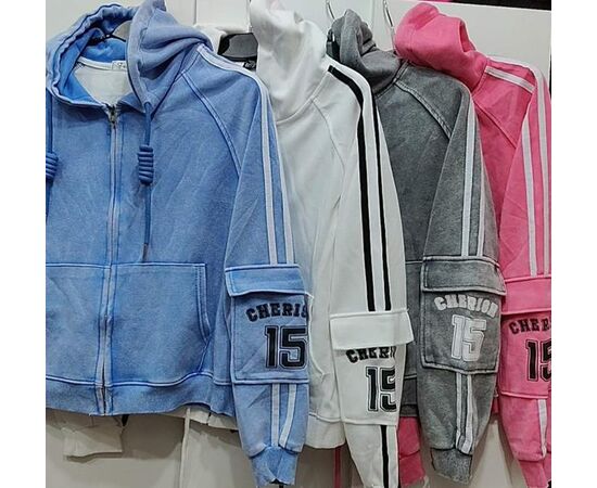 Кофта спортивная женская LR614 l.blue р.42-46 "Lora" недорого оптом от прямого поставщика Фотография Кофта спортивная женская LR614 l.blue р.42-46 "Lora" недорого оптом от прямого поставщика