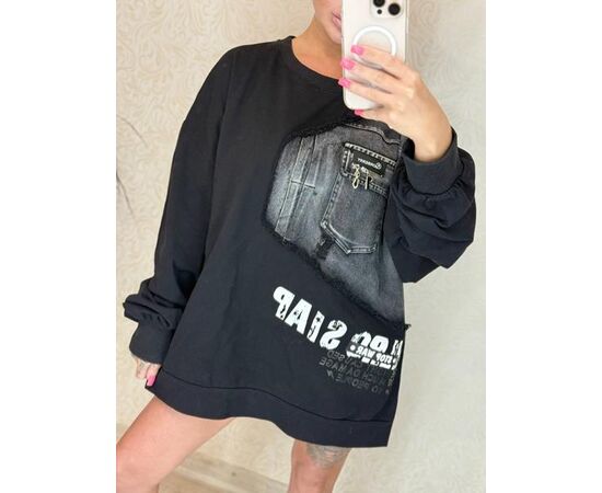 Свитер женский LR641 black р.one size "Lora" недорого оптом от прямого поставщика Фотография Свитер женский LR641 black р.one size "Lora" недорого оптом от прямого поставщика