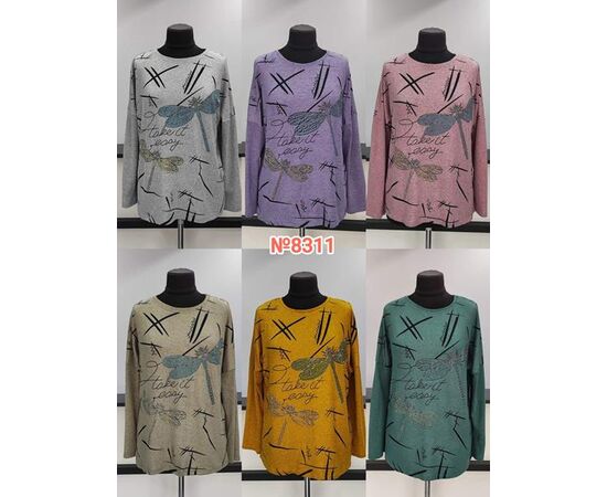 Свитер женский 8311 mix р.3XL-6XL "Desselil" недорого оптом от прямого поставщика Фотография Свитер женский 8311 mix р.3XL-6XL "Desselil" недорого оптом от прямого поставщика