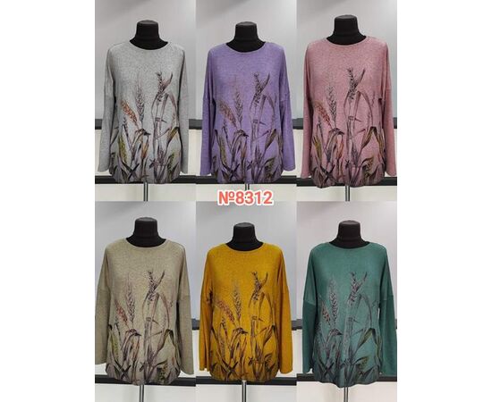Свитер женский 8312 mix р.3XL-6XL "Desselil" недорого оптом от прямого поставщика Фотография Свитер женский 8312 mix р.3XL-6XL "Desselil" недорого оптом от прямого поставщика