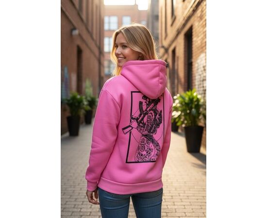 Худи женское 1212 pink р.M-3XL "Madoka" недорого оптом от прямого поставщика Фотография Худи женское 1212 pink р.M-3XL "Madoka" недорого оптом от прямого поставщика