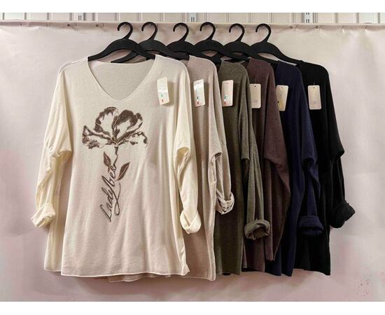 Свитер женский E671 black р.48-54 "Emsweekis" недорого оптом от прямого поставщика Фотография Свитер женский E671 black р.48-54 "Emsweekis" недорого оптом от прямого поставщика