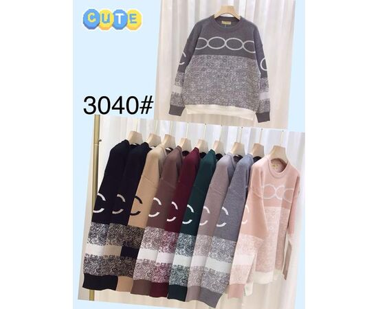 Свитер женский 3040 mix р.48-52 "PALMIRA" недорого оптом от прямого поставщика Фотография Свитер женский 3040 mix р.48-52 "PALMIRA" недорого оптом от прямого поставщика