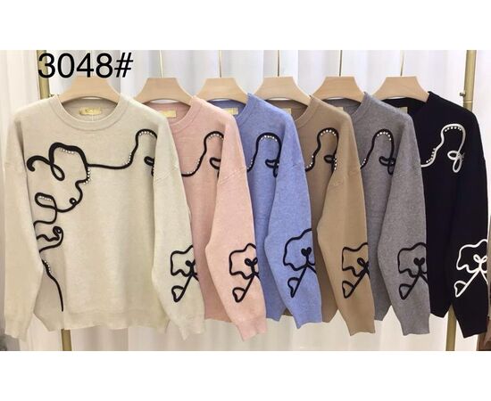 Свитер женский 3048 mix р.48-52 "PALMIRA" недорого оптом от прямого поставщика Фотография Свитер женский 3048 mix р.48-52 "PALMIRA" недорого оптом от прямого поставщика