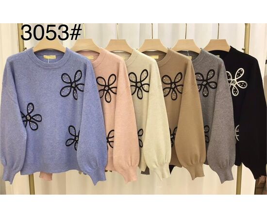 Свитер женский 3053 mix р.48-52 "PALMIRA" недорого оптом от прямого поставщика Фотография Свитер женский 3053 mix р.48-52 "PALMIRA" недорого оптом от прямого поставщика