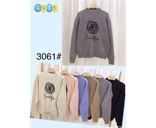 Свитер женский 3061 mix р.50-54 "PALMIRA" недорого оптом от прямого поставщика Фотография Свитер женский 3061 mix р.50-54 "PALMIRA" недорого оптом от прямого поставщика