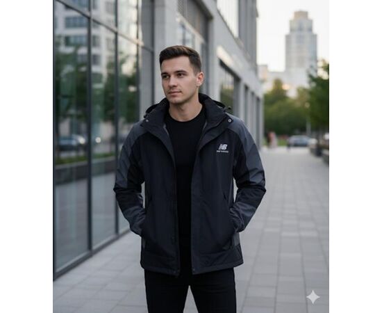 Ветровка мужская 6713 black р.M-3XL "MACCALI" недорого оптом от прямого поставщика Фотография Ветровка мужская 6713 black р.M-3XL "MACCALI" недорого оптом от прямого поставщика