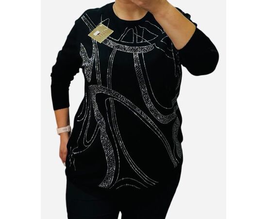 Светр жіночий 25224 black р.56-60 "Elena&Vika" недорого оптом від прямого постачальника Светр жіночий 25224 black р.56-60 "Elena&Vika" недорого оптом від прямого постачальника