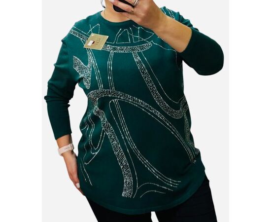 Светр жіночий 25224 green р.56-60 "Elena&Vika" недорого оптом від прямого постачальника Светр жіночий 25224 green р.56-60 "Elena&Vika" недорого оптом від прямого постачальника