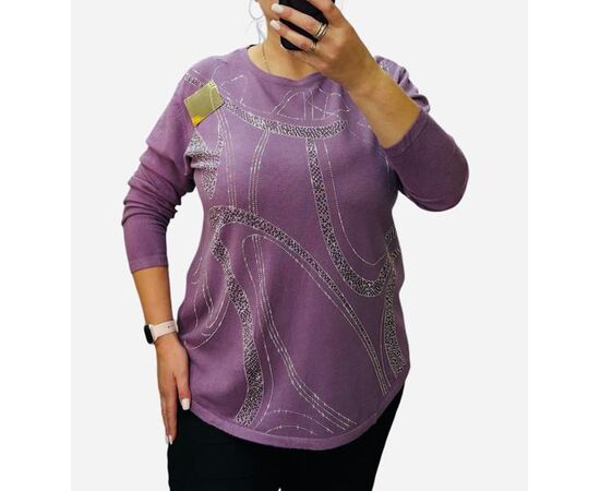 Светр жіночий 25224 lilac р.56-60 "Elena&Vika" недорого оптом від прямого постачальника Светр жіночий 25224 lilac р.56-60 "Elena&Vika" недорого оптом від прямого постачальника