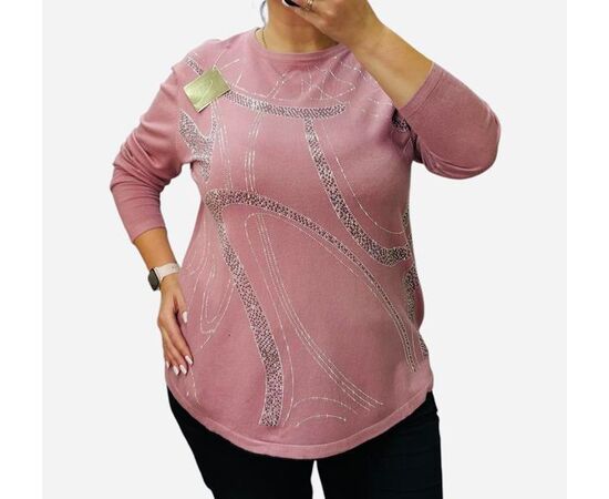 Светр жіночий 25224 pink р.56-60 "Elena&Vika" недорого оптом від прямого постачальника Светр жіночий 25224 pink р.56-60 "Elena&Vika" недорого оптом від прямого постачальника