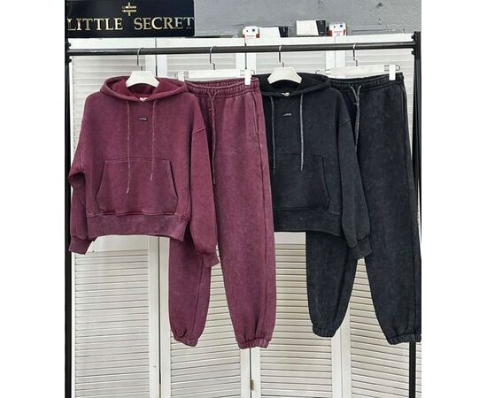 Костюм спортивный женский 500227 wine р.S-L "Little Secret" недорого оптом от прямого поставщика Фотография Костюм спортивный женский 500227 wine р.S-L "Little Secret" недорого оптом от прямого поставщика