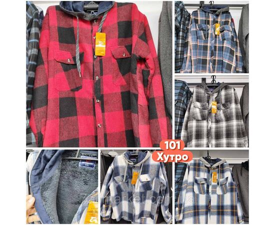 Сорочка чоловіча з довгим рукавом на меху розмір XL-5XL (мікс кв) "STELLA" недорого від прямого постачальника, зображення 2