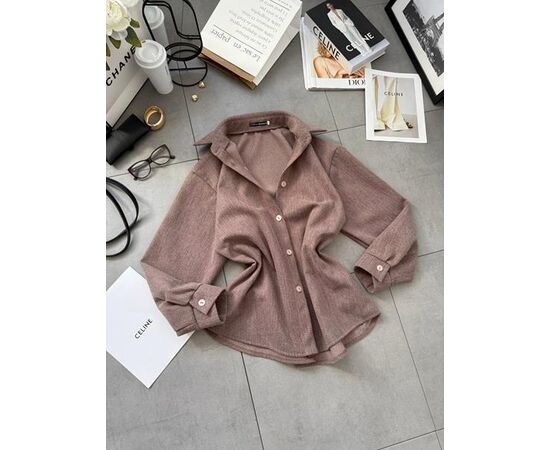 Сорочка жіноча 1138 brown р.42-58 "FEMZONE" недорого оптом від прямого постачальника Сорочка жіноча 1138 brown р.42-58 "FEMZONE" недорого оптом від прямого постачальника