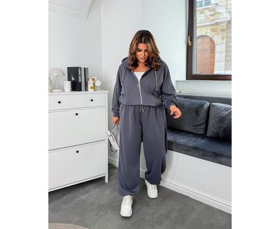Костюм спортивний жіночий теплий 1140 grey р.42-58 "FEMZONE" недорого оптом від прямого постачальника Костюм спортивний жіночий теплий 1140 grey р.42-58 "FEMZONE" недорого оптом від прямого постачальника