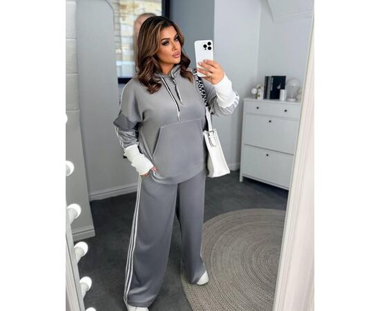 Костюм спортивний жіночий теплий 1141 grey р.42-58 "FEMZONE" недорого оптом від прямого постачальника Костюм спортивний жіночий теплий 1141 grey р.42-58 "FEMZONE" недорого оптом від прямого постачальника
