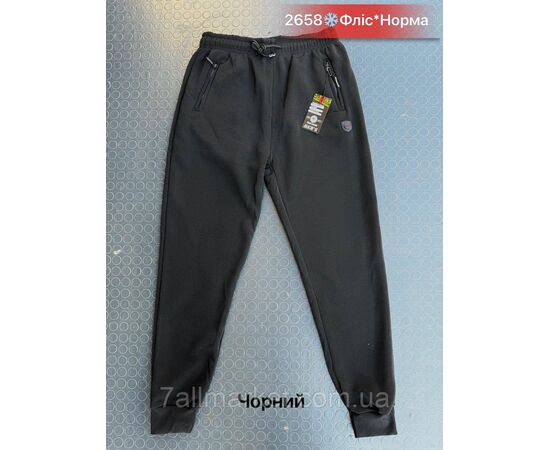 Спортивні штани чоловічі, на флісі/манжеті розміри M — 3xl (46-54) (3кв) "NICOLAS" недорого від прямого постачальника, зображення 2