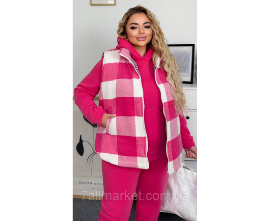 Костюм 3-ка жіночий спортивний тринитка на флісі + кашемір (46-60) "LADA" недорого від прямого постачальника, зображення 2