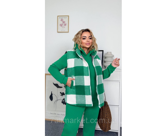 Костюм 3-ка жіночий спортивний тринитка на флісі + кашемір (46-60) "LADA" недорого від прямого постачальника, зображення 3