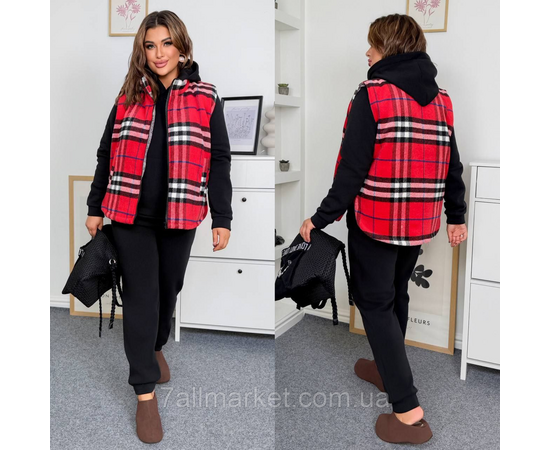 Костюм 3-ка жіночий спортивний тринитка на флісі + кашемір (46-60) "LADA" недорого від прямого постачальника, зображення 2
