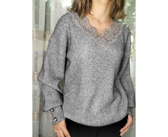 Светр жіночий 6803 grey р.42-48 "Kosta" недорого оптом від прямого постачальника Светр жіночий 6803 grey р.42-48 "Kosta" недорого оптом від прямого постачальника