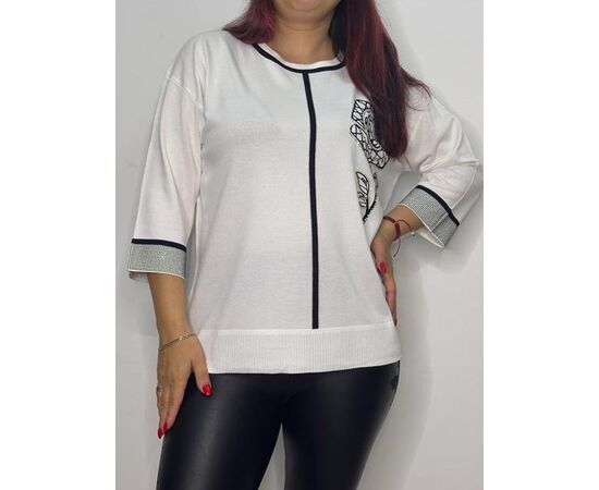 Светр жіночий 815 white р.48-52 "Kosta" недорого оптом від прямого постачальника Светр жіночий 815 white р.48-52 "Kosta" недорого оптом від прямого постачальника