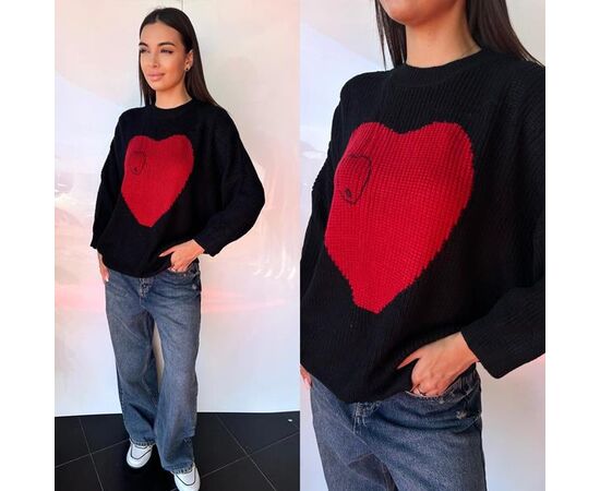 Свитер женский TB102 black р.one size "i8denim Women" недорого оптом от прямого поставщика Фотография Свитер женский TB102 black р.one size "i8denim Women" недорого оптом от прямого поставщика