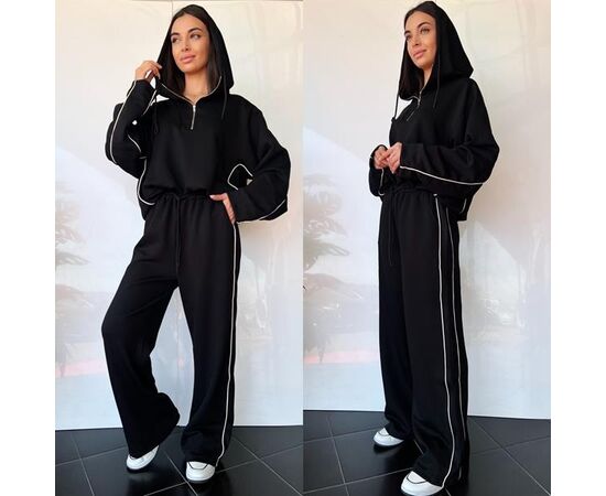 Костюм спортивний жіночий теплий TB25 black р.S-L "i8denim Women" недорого оптом від прямого постачальника Костюм спортивний жіночий теплий TB25 black р.S-L "i8denim Women" недорого оптом від прямого постачальника