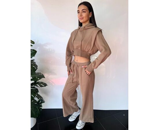 Костюм спортивный женский тёплый TB30 beige р.S-L "i8denim Women" недорого оптом от прямого поставщика Фотография Костюм спортивный женский тёплый TB30 beige р.S-L "i8denim Women" недорого оптом от прямого поставщика