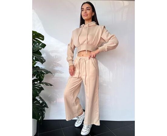 Костюм спортивный женский тёплый TB32 beige р.S-L "i8denim Women" недорого оптом от прямого поставщика Фотография Костюм спортивный женский тёплый TB32 beige р.S-L "i8denim Women" недорого оптом от прямого поставщика