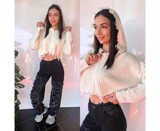 Кофта женская TB86 beige р.S-L "i8denim Women" недорого оптом от прямого поставщика Фотография Кофта женская TB86 beige р.S-L "i8denim Women" недорого оптом от прямого поставщика