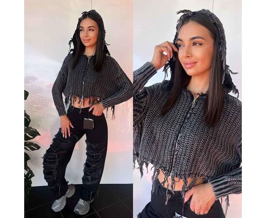 Кофта женская TB88 grey р.S-L "i8denim Women" недорого оптом от прямого поставщика Фотография Кофта женская TB88 grey р.S-L "i8denim Women" недорого оптом от прямого поставщика