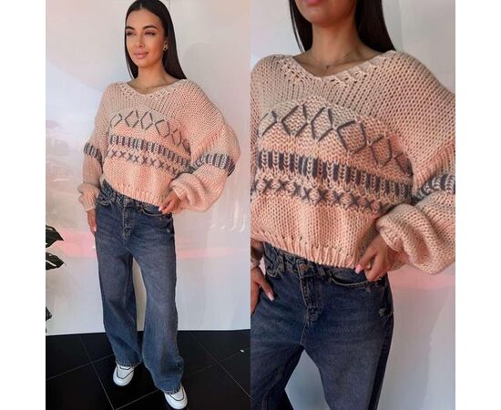 Свитер женский TB98 beige р.one size "i8denim Women" недорого оптом от прямого поставщика Фотография Свитер женский TB98 beige р.one size "i8denim Women" недорого оптом от прямого поставщика