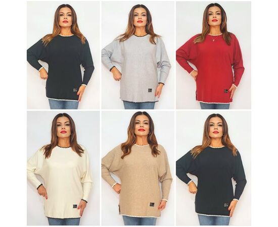 Свитер женский 2214 mix р.54-55 "ITALIA" недорого оптом от прямого поставщика Фотография Свитер женский 2214 mix р.54-55 "ITALIA" недорого оптом от прямого поставщика