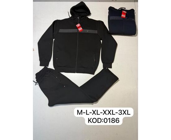 Костюм спортивный мужской 0186 black р.M-3XL "Cramp" недорого оптом от прямого поставщика Фотография Костюм спортивный мужской 0186 black р.M-3XL "Cramp" недорого оптом от прямого поставщика