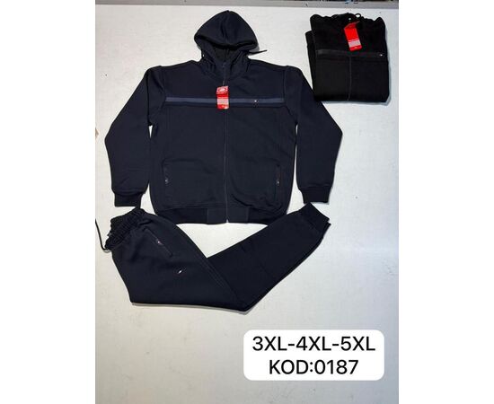 Костюм спортивный мужской 0187 black р.3XL-5XL "Cramp" недорого оптом от прямого поставщика Фотография Костюм спортивный мужской 0187 black р.3XL-5XL "Cramp" недорого оптом от прямого поставщика