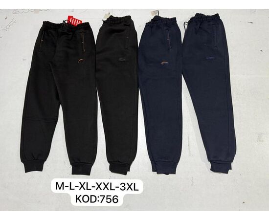 Штани спортивні чоловічі 756 black р.M-3XL "Cramp" недорого оптом від прямого постачальника Штани спортивні чоловічі 756 black р.M-3XL "Cramp" недорого оптом від прямого постачальника