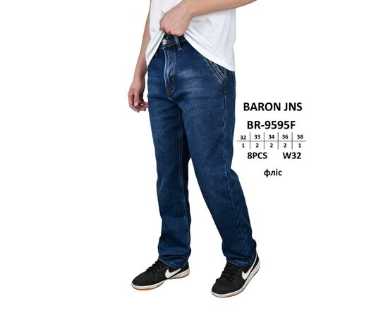 Джинсы мужские BR-9595F blue р.32-38 "God Baron" недорого оптом от прямого поставщика Фотография Джинсы мужские BR-9595F blue р.32-38 "God Baron" недорого оптом от прямого поставщика
