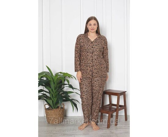Пижама женская кашемировая Леопардовая размеры 3XL-5XL  "MODY" купить недорого от прямого поставщика Фотография Пижама женская кашемировая Леопардовая размеры 3XL-5XL  "MODY" купить недорого от прямого поставщика