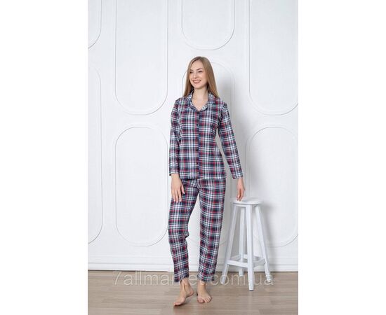 Піжама жіноча коттонова картата розміри M-2XL (4кв) "MODY" купити недорого від прямого постачальника, зображення 2 Піжама жіноча коттонова картата розміри M-2XL (4кв) "MODY" купити недорого від прямого постачальника, зображення 2