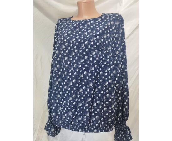 Блузка женская 585-1 navy р.50-56 "Galina" недорого оптом от прямого поставщика Фотография Блузка женская 585-1 navy р.50-56 "Galina" недорого оптом от прямого поставщика