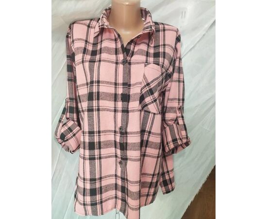 Рубашка женская 584 pink р.XL-3XL "Galina" недорого оптом от прямого поставщика Фотография Рубашка женская 584 pink р.XL-3XL "Galina" недорого оптом от прямого поставщика