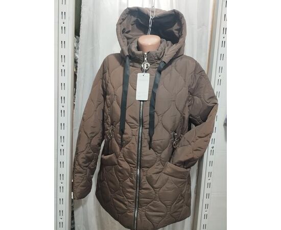 Куртка жіноча демісезонна 158 brown р.52-58 "Galina" недорого оптом від прямого постачальника Куртка жіноча демісезонна 158 brown р.52-58 "Galina" недорого оптом від прямого постачальника