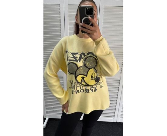 Светр жіночий 2545-12 yellow р.one size "LOOK" недорого оптом від прямого постачальника Светр жіночий 2545-12 yellow р.one size "LOOK" недорого оптом від прямого постачальника