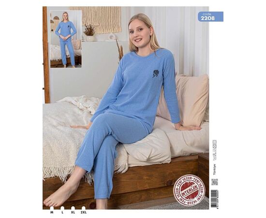 Пижама женская 2208 blue р.M-2XL "Fantasy" недорого оптом от прямого поставщика Фотография Пижама женская 2208 blue р.M-2XL "Fantasy" недорого оптом от прямого поставщика